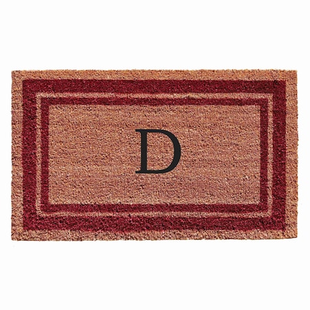 Calloway Mills Monogram Door Mat, Natural, Burgundy, 24 in W x 36 in L 152992436D